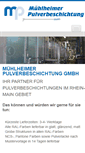 Mobile Screenshot of muehlheimer-pulverbeschichtung.de